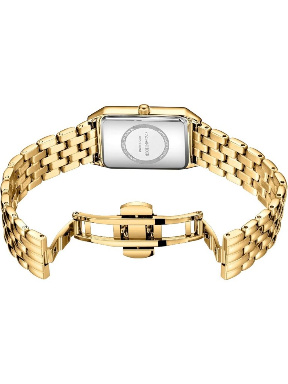 Elegant and Fashionable Design:this Square Case Women's Gold Watch Dial Design I - Picture 3 of 6